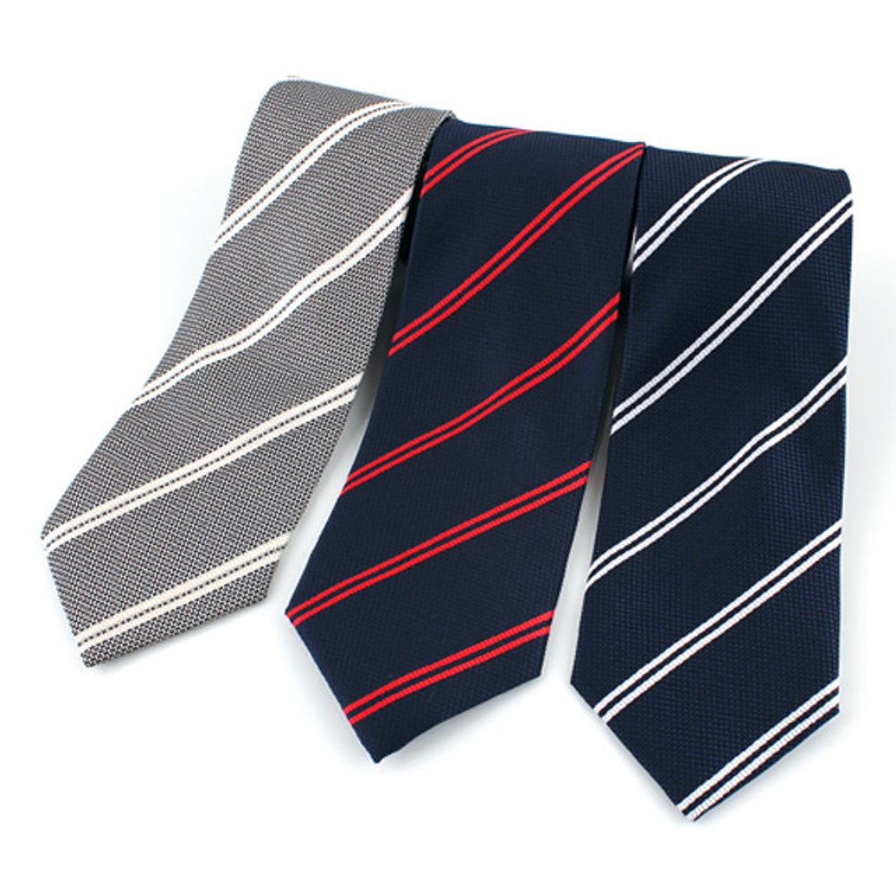 [MAESIO] KSK2524 100% Silk Striped Necktie 8cm 3Color _ Men's Ties Formal Business, Ties for Men, Prom Wedding Party, All Made in Korea